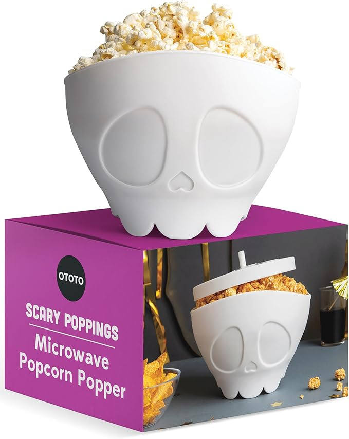 NEW!!! OTOTO Scary Poppings Microwave Popcorn Popper - Gothic Popcorn Microwave Popper, Silicone ... | Amazon (US)