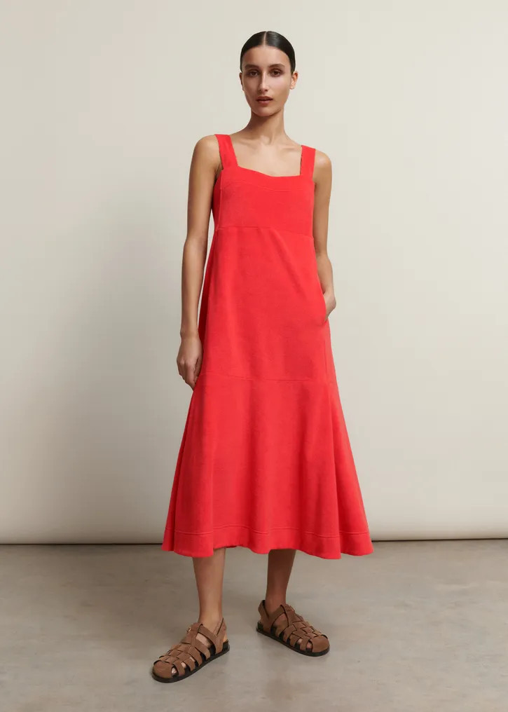 Towelling Sleeveless Midi Dress | ME+EM US