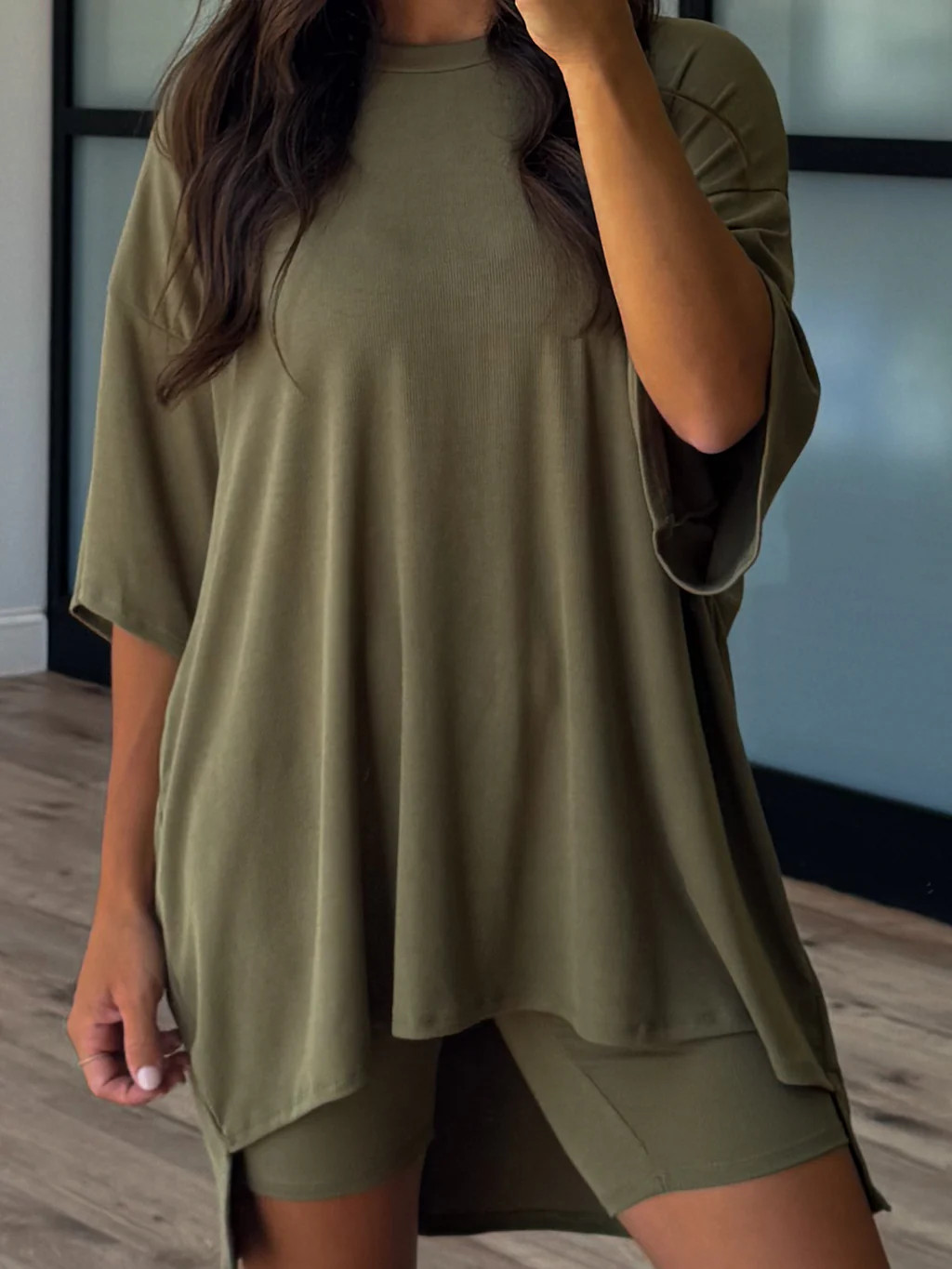 Novi Ribbed Tee + Shorts Set | Olive | +Plus Available | RESTOCK | Shop Talulah