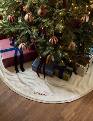 Brandis Velvet Tree Skirt, Champagne | Lulu and Georgia 