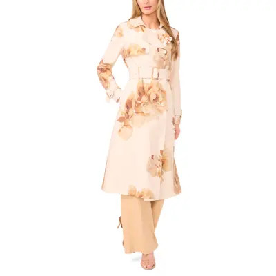 Ted Baker Clara Floral Trench Coat in Biscotti Beige at Nordstrom, Size 14 | Nordstrom