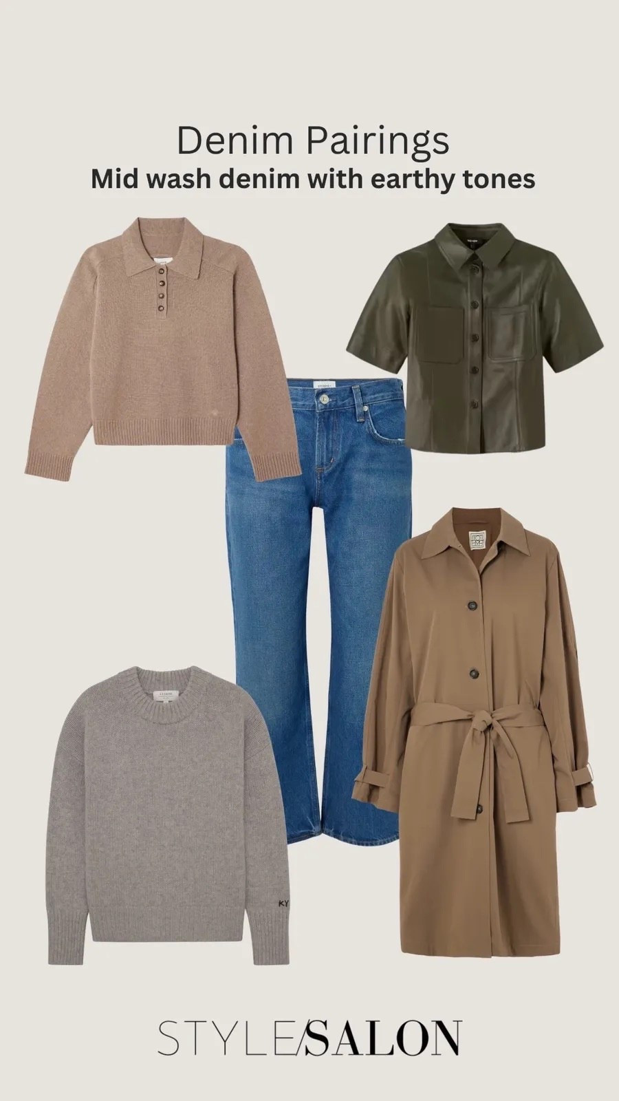 Denim Pairings Mid Wash Denim With Earthy Tones 🤍 Style Tips - Trendy Outfit - Outfit Inspo - Denim Jean Styling

#LTKSeasonal #LTKootd