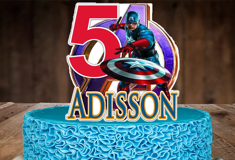 Captain America Caketopper the 1st Avenger - Etsy | Etsy (US)