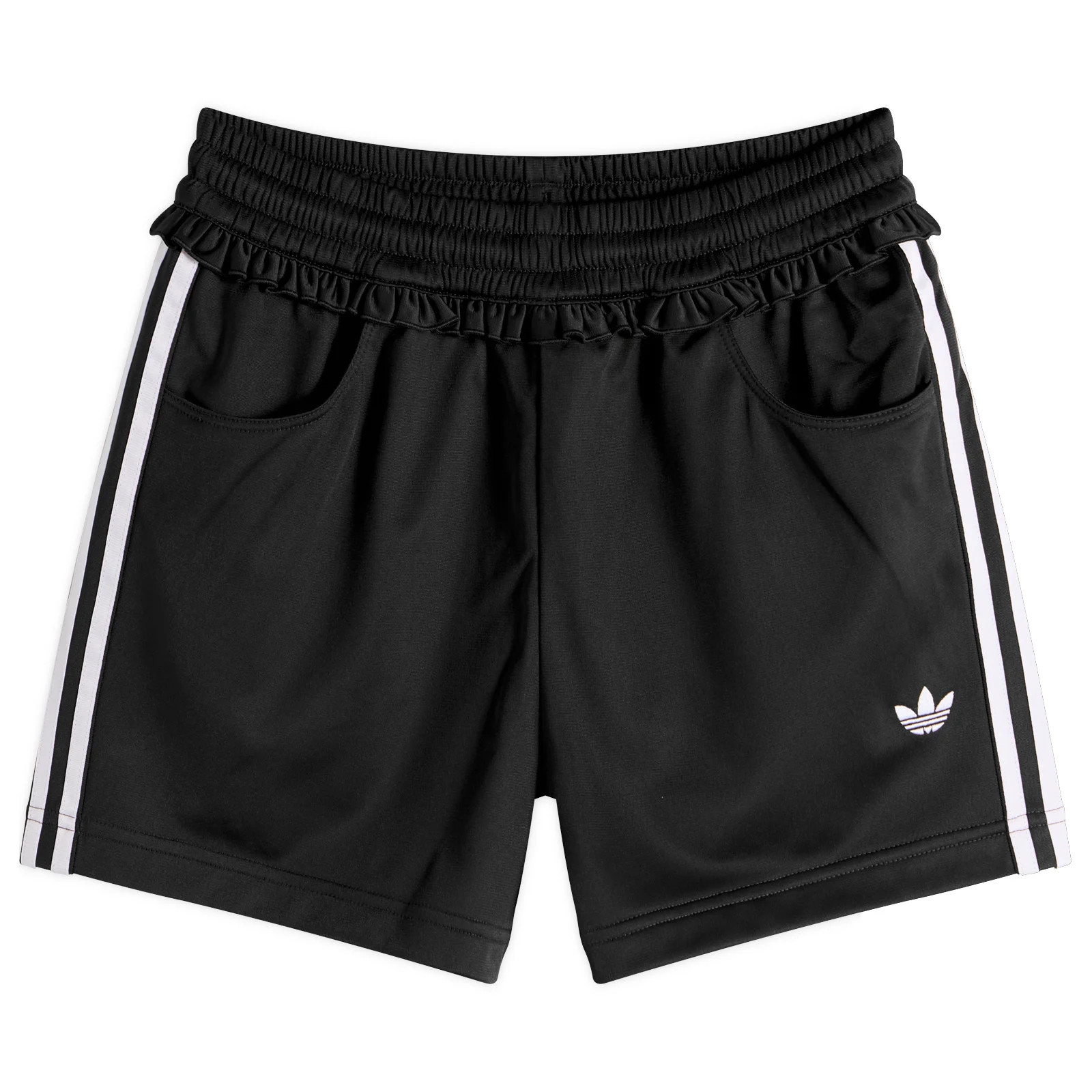 Adidas Women's Pleated Firebird Shorts in Black, Size Medium | END. Clothing