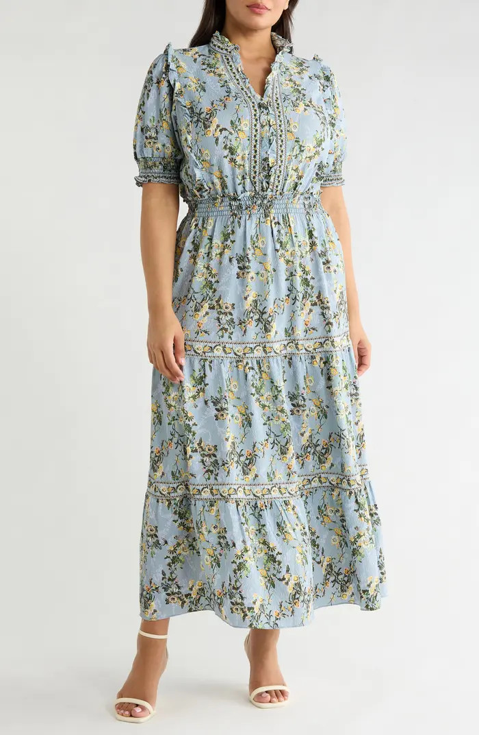 Short Sleeve Tiered Maxi Dress | Nordstrom Rack