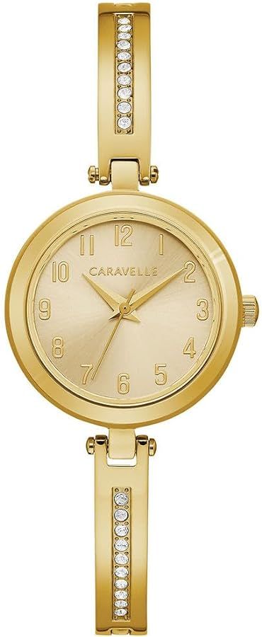 Caravelle Classic Quartz Ladies Dress Bangle Watch and Bangle Box Set | Amazon (US)