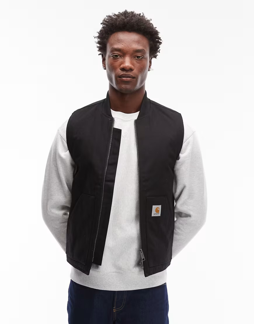 Carhartt WIP classic vest gilet in black | ASOS (Global)