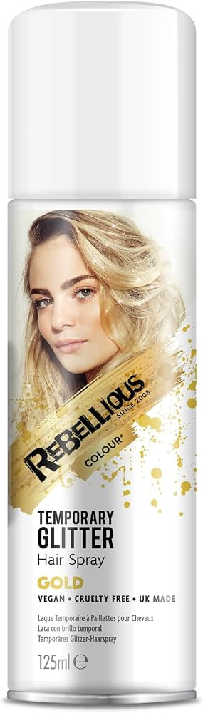 Glitter Hair Colour Spray, Gold Digger, 125ml, Loose | Amazon (UK)