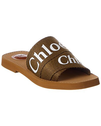 Woody Logo Canvas Slide | Gilt