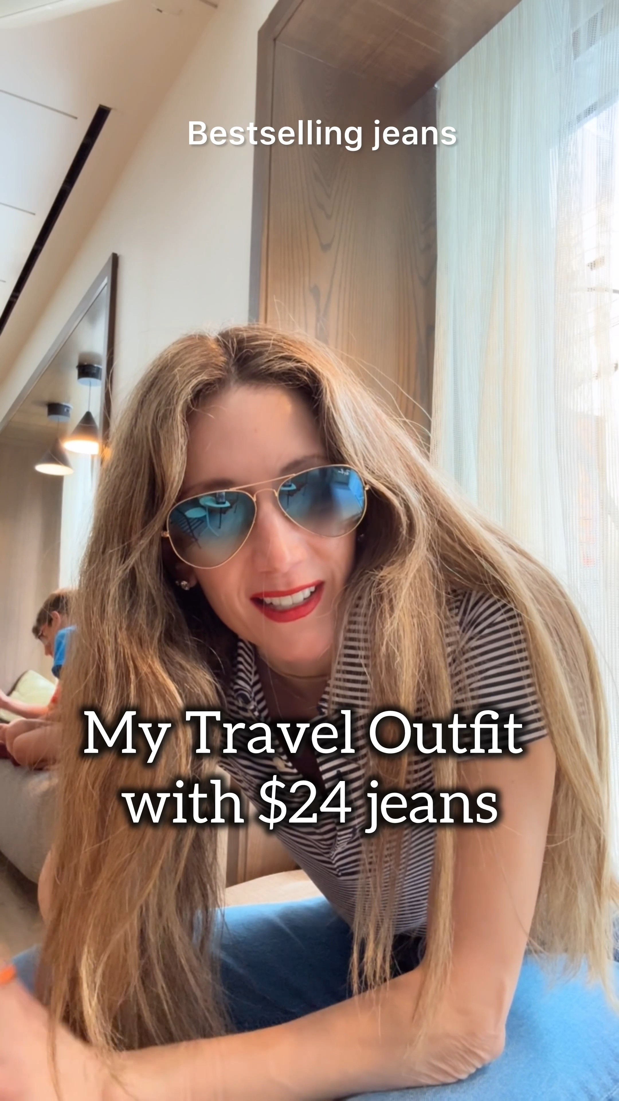 Travel outfit that also makes a great teacher outfit or errands back to school look! These jeans are now $24!!! Hurry, literally fit like Agolde. My tennis bracelet is the perfect accessory to travel with without breaking the bank !

#LTKTravel #LTKFindsUnder50 #LTKVideo