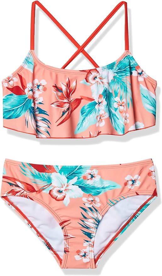 Kanu Surf Girls' Alania Flounce Bikini Beach Sport 2 Piece Swimsuit | Amazon (US)