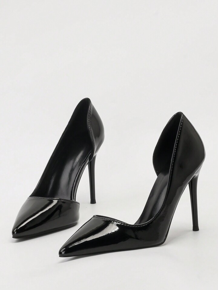 Retro European & American Sexy Nightclub Slimming High Heel Shoes, Super High Heel Pointed Toe Hollow-Out Shoes For Women | SHEIN