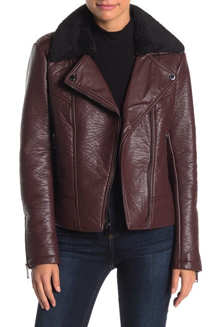 French Connection | Faux Fur Collar Faux Leather Jacket | Nordstrom Rack | Nordstrom Rack