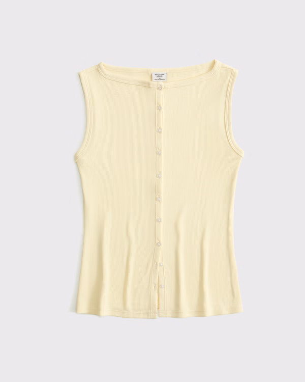 Slash Button-Through Top | Abercrombie & Fitch (US)
