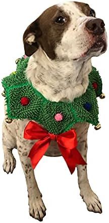 ComfyCamper Christmas Wreath Neck Scrunchie Dog Costume for Small Medium and Large Dogs Puppies and  | Amazon (US)