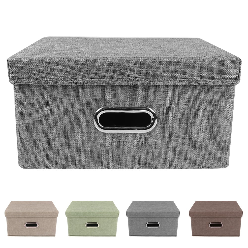 Collapsible Storage Bins Linen Fabric Cubes Boxes Clothes Storage Bag Containers Organizer - Walm... | Walmart (US)