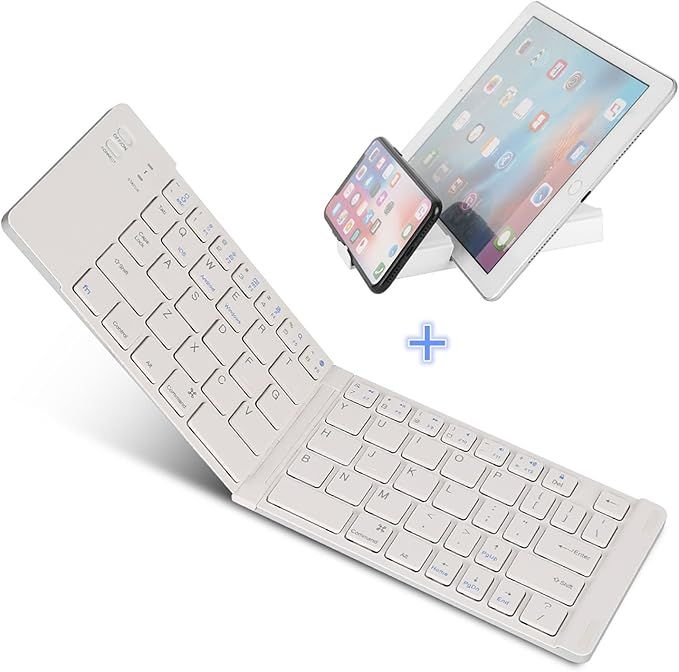Foldable Bluetooth Keyboard, IKOS Ultra Slim Mini BT Folding Keyboard Compatible for iPhone X 8 7... | Amazon (US)