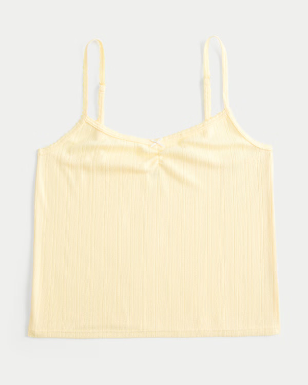 Cozy Pointelle Bow Tank | Hollister (US)