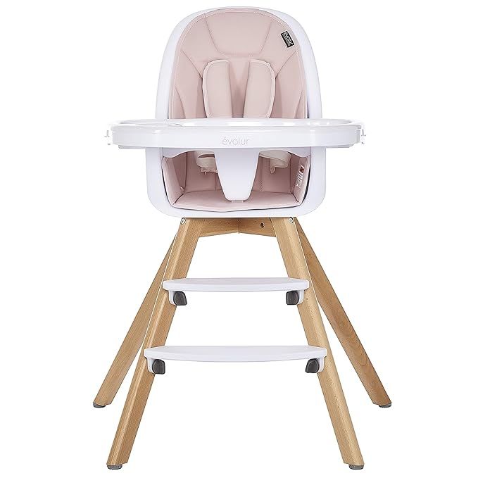 Evolur Zoodle 3-in-1 High Chair in Pink | Amazon (US)