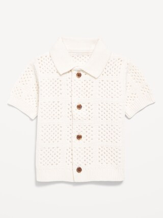 Short-Sleeve Crochet-Knit Shirt for Baby | Old Navy (US)