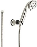 Delta Faucet 3-Spray H2Okinetic Wall-Mount Hand Held Shower with Hose, Polished Nickel 55433-PN | Amazon (US)