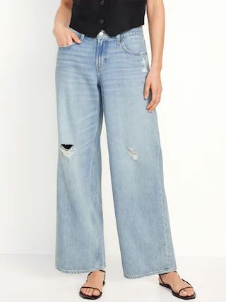 Low-Rise Baggy Wide-Leg Jeans | Old Navy (US)