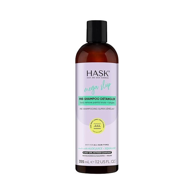 HASK Mega Slip Pre-Shampoo Detangler with Aloe Juice & Squalane for Wavy, Curly, Coily & Kinky Ha... | Amazon (US)