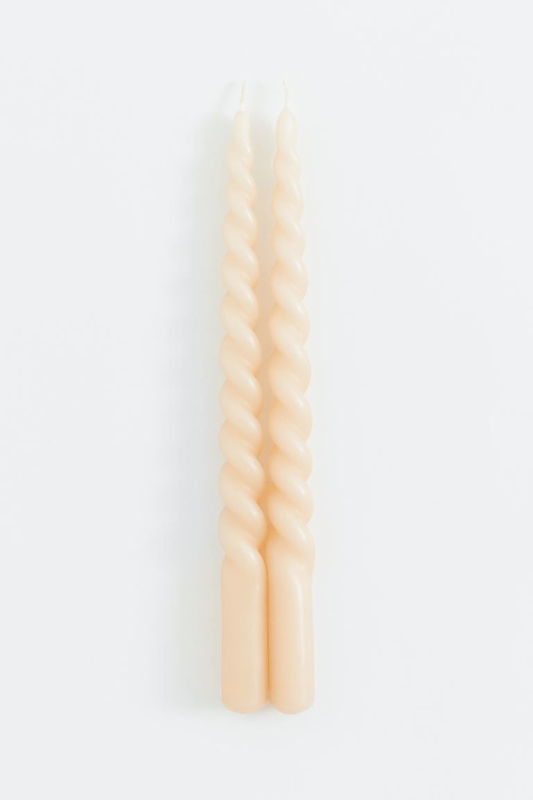 2-pack spiral candles | H&M (UK, MY, IN, SG, PH, TW, HK)