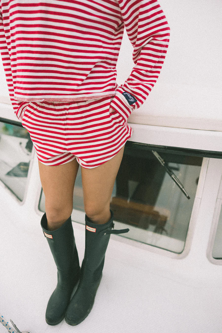 Fancy Striped Shorts - Red/White Stripes | Fancyd Boutiqe