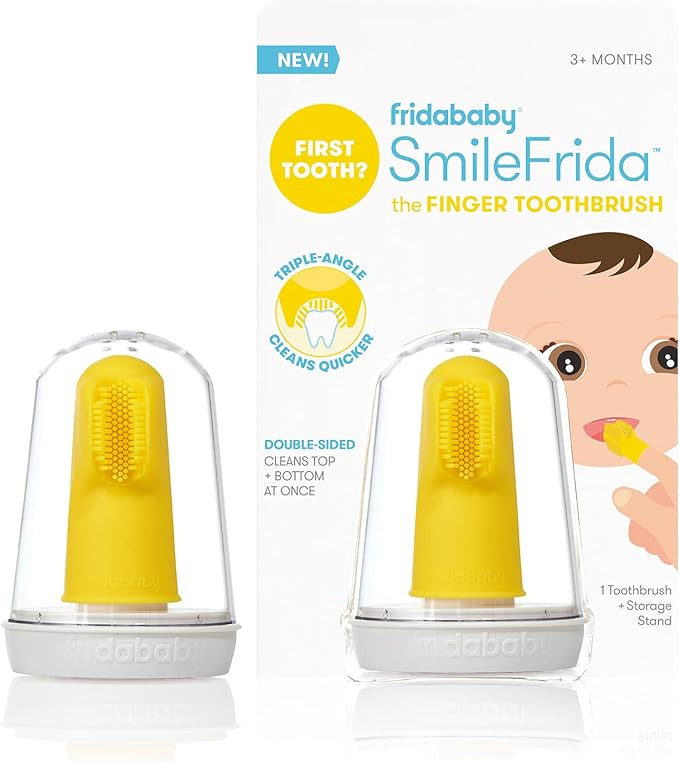 Frida Baby Baby's First Finger Toothbrush with Storage Case, 3 Months and Up, 1pk | Amazon (US)