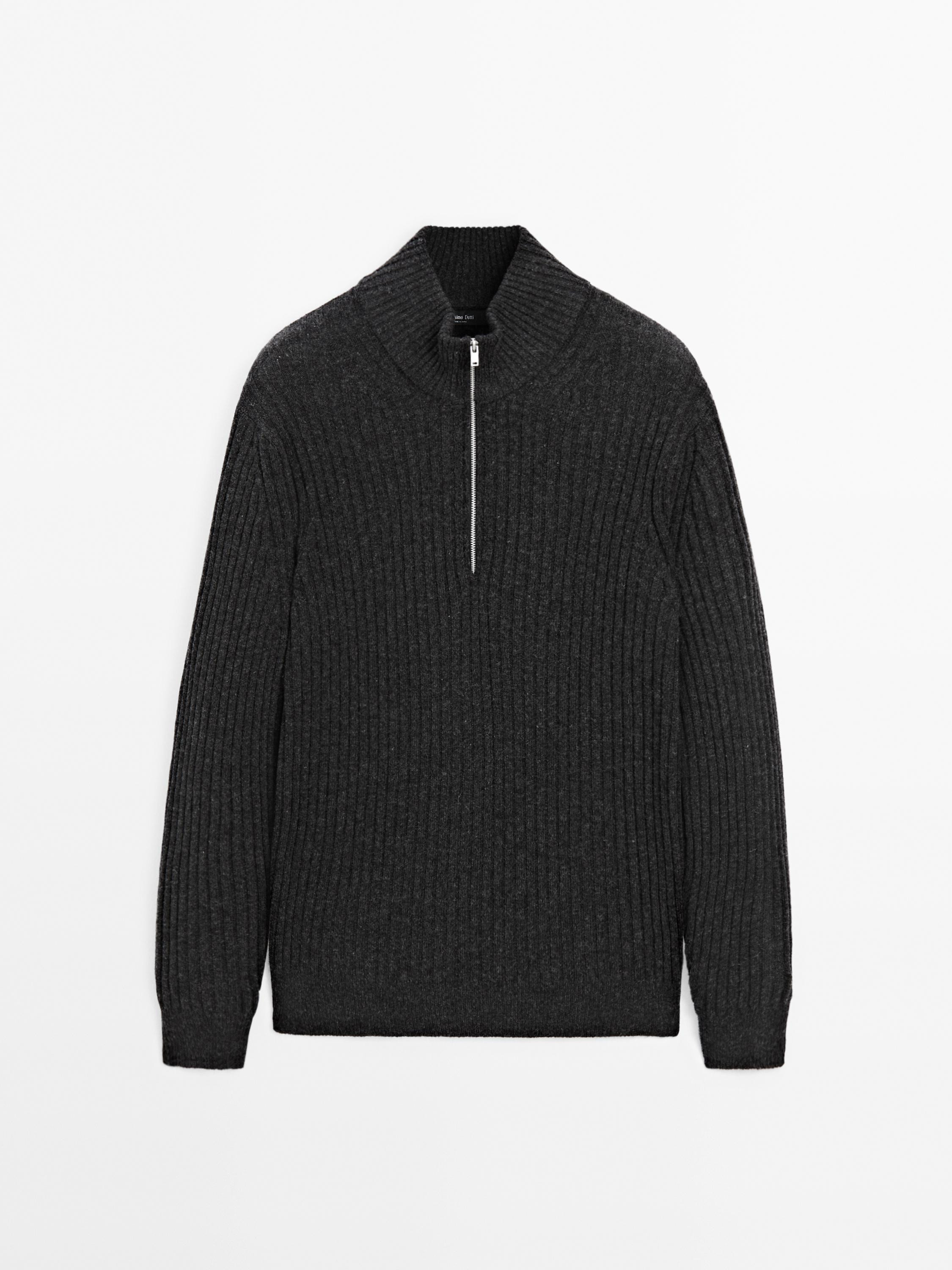 Knitted jumper mock neck | Massimo Dutti US
