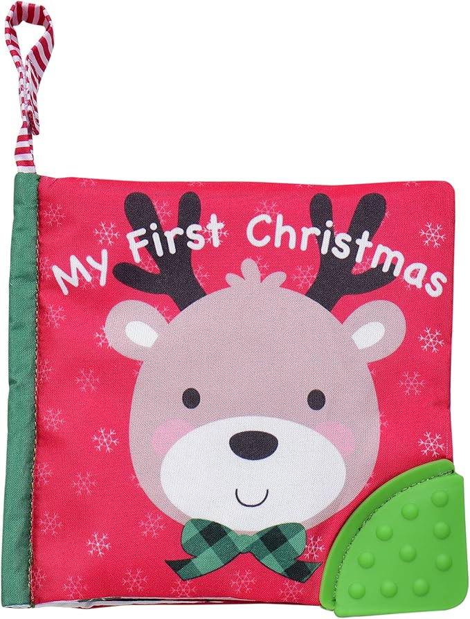 Baby Starters Little Me Soft, Crinkle Activity Book with Teether and Strap (5 inch)- My First Chr... | Amazon (US)