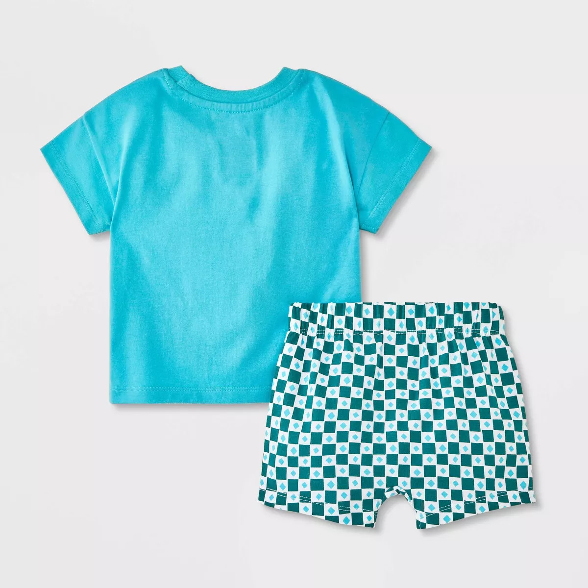 Baby Boys' Graphic T-Shirt & Shorts Set - Cat & Jack™ Turquoise Green 12M | Target
