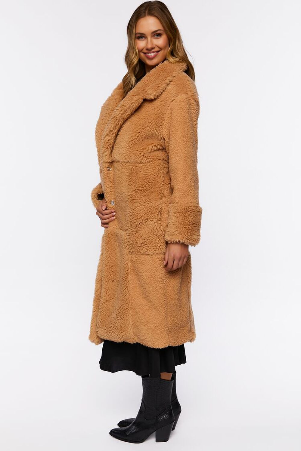 Quilted Faux Shearling Duster Coat | Forever 21 (US)