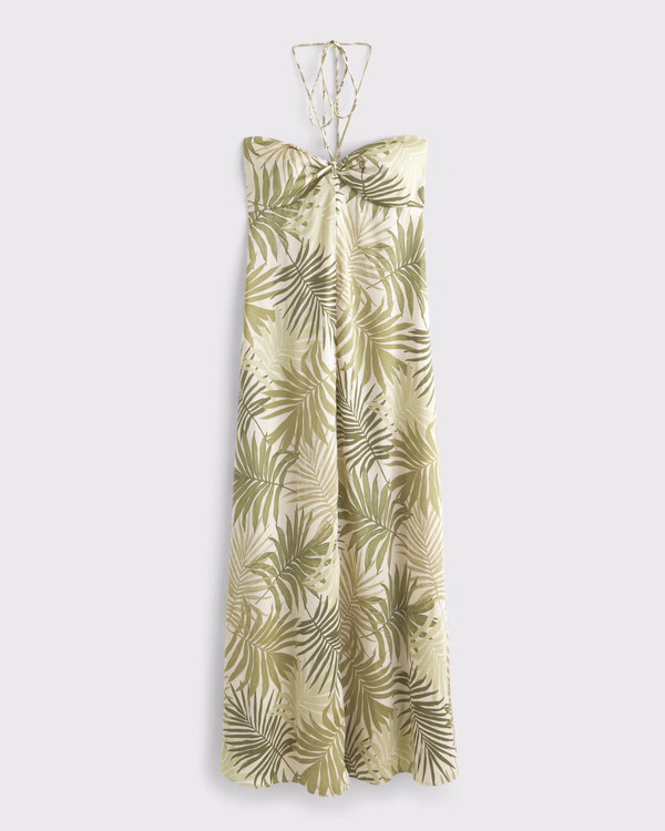 Twist-Front Flowy Maxi Dress | Abercrombie & Fitch (US)