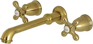 Kingston Brass KS7127AX 8-Inch Center Wall Mount Bathroom Faucet, Brushed Brass | Amazon (US)