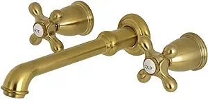 Kingston Brass KS7127AX 8-Inch Center Wall Mount Bathroom Faucet, Brushed Brass | Amazon (US)