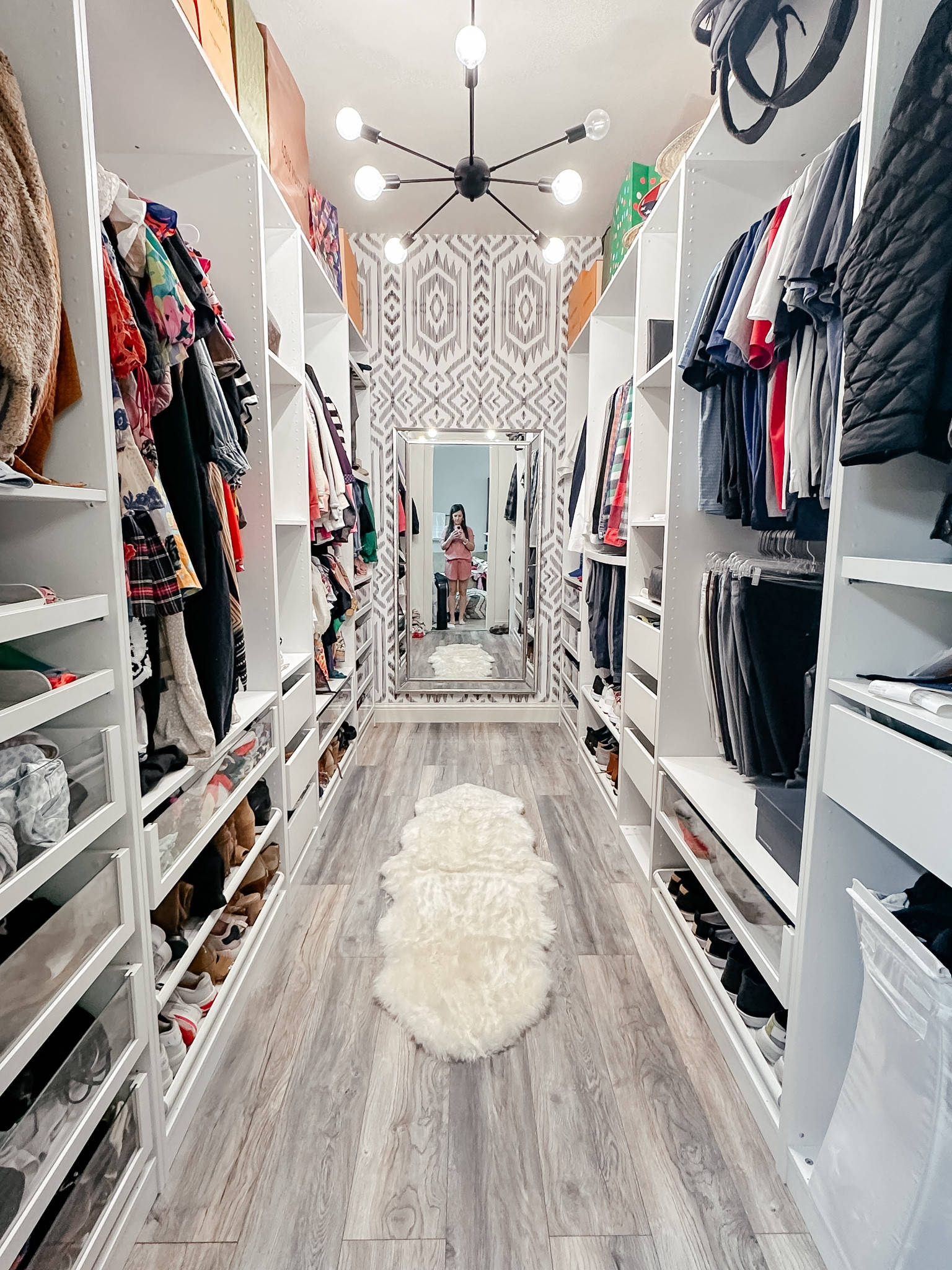 Closet organization and mirror. Full length mirror. DIY closet. Rug. Runner. Chandelier  

#LTKfindsunder50 #LTKhome #LTKfindsunder100