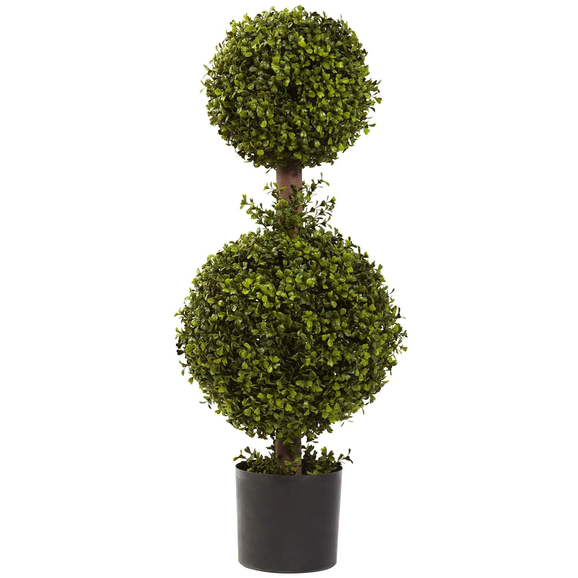 35” Double Boxwood Topiary | Nearly Natural | Nearly Natural
