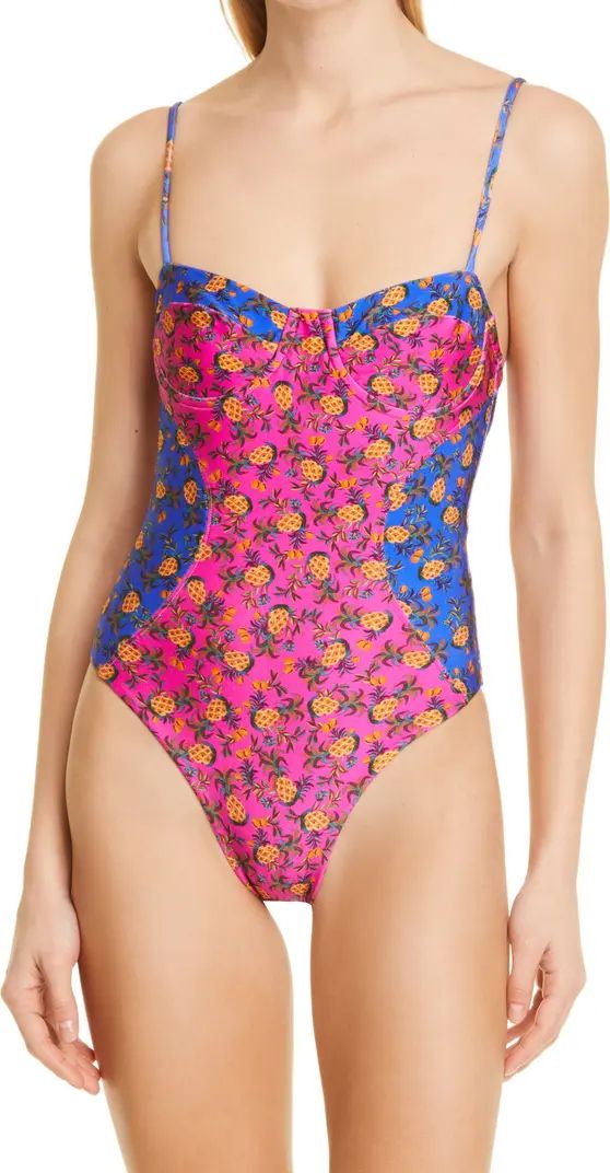 Fruit Dots Colorblock One-Piece Swimsuit | Nordstrom