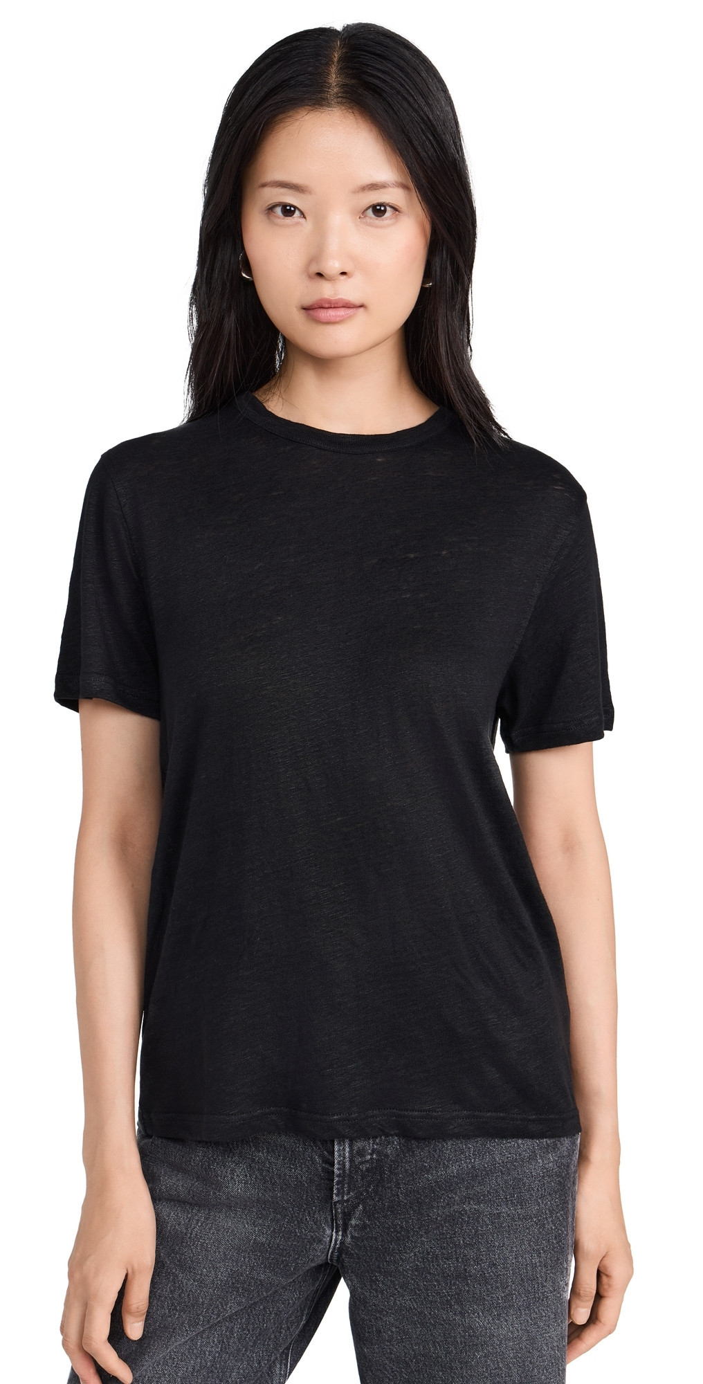 Sold Out NYC The Linen Perfect Tee Black L | Shopbop