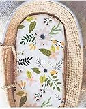 Pink Floral Fitted Moses Basket Sheets Boho Flowers Nursery Floral Toddler Bedding Handmade w/NonTox | Amazon (US)