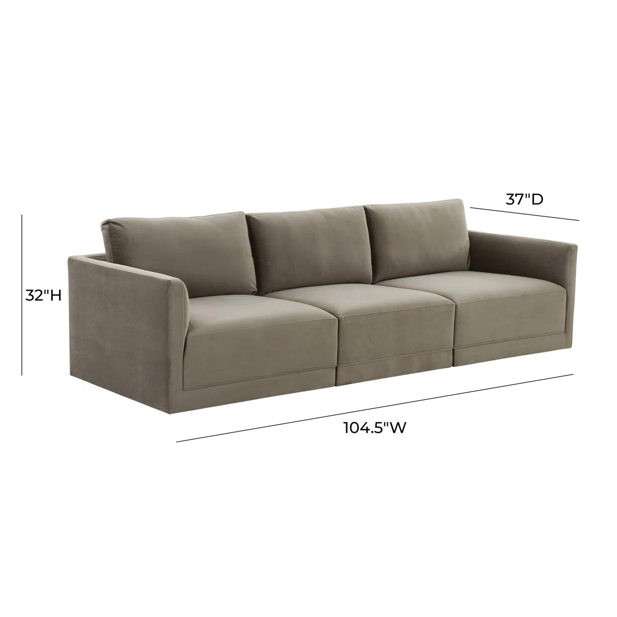 Deirdre 104.5'' Velvet Sofa | Wayfair North America