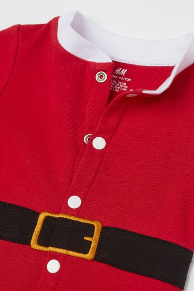 Santa costume in soft cotton jersey with a Santa hat. Small stand-up collar, long sleeves and pre... | H&M (UK, MY, IN, SG, PH, TW, HK)
