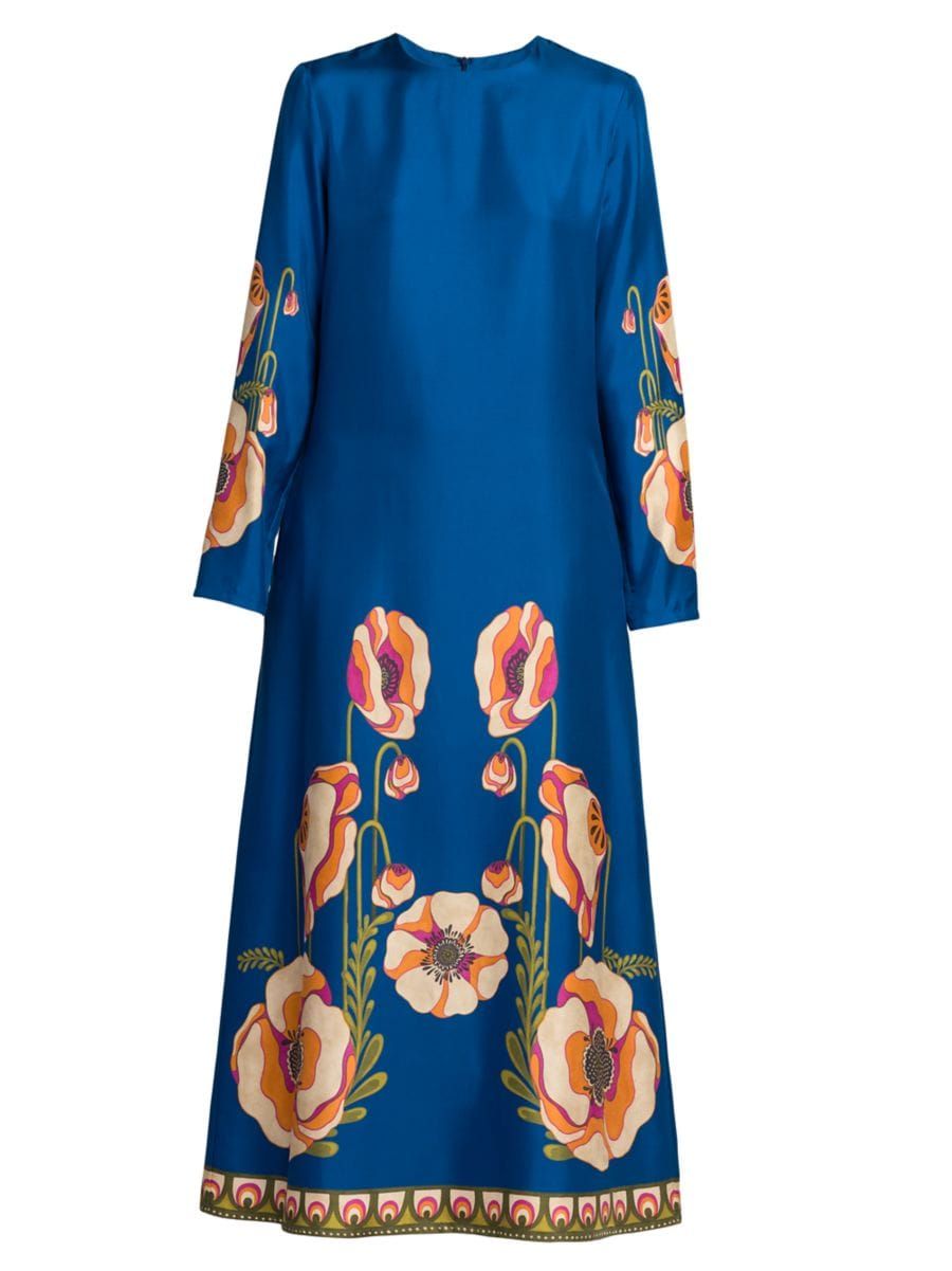 La DoubleJ Silk Long-Sleeve Maxi Dress | Saks Fifth Avenue | Saks Fifth Avenue (CA)