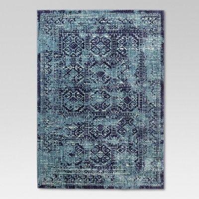 Area Rug Overdyed Turquoise 5'x7' - Threshold™ | Target