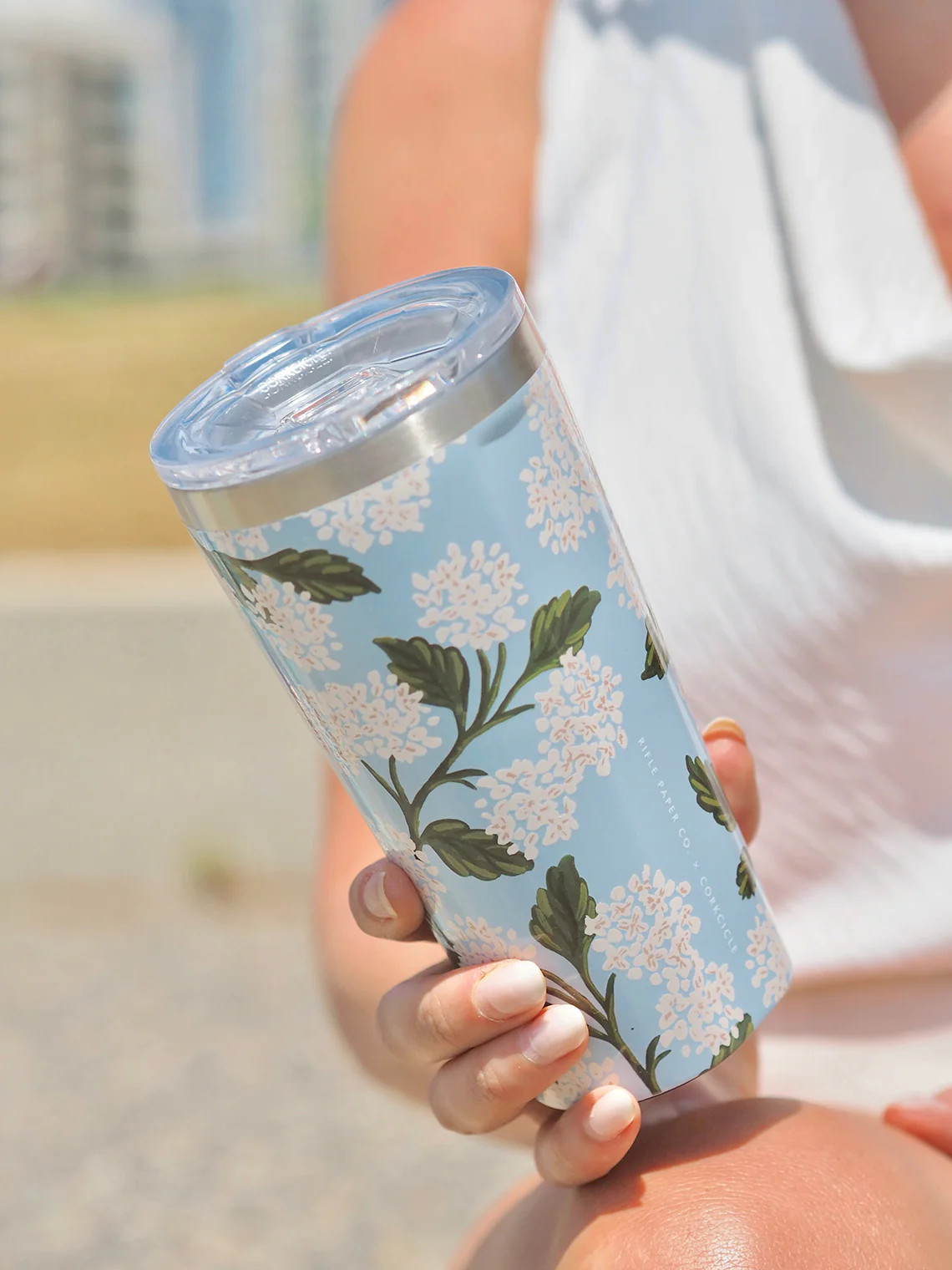 Blue Hydrangea Tumbler | 16oz | The Cross Decor & Design