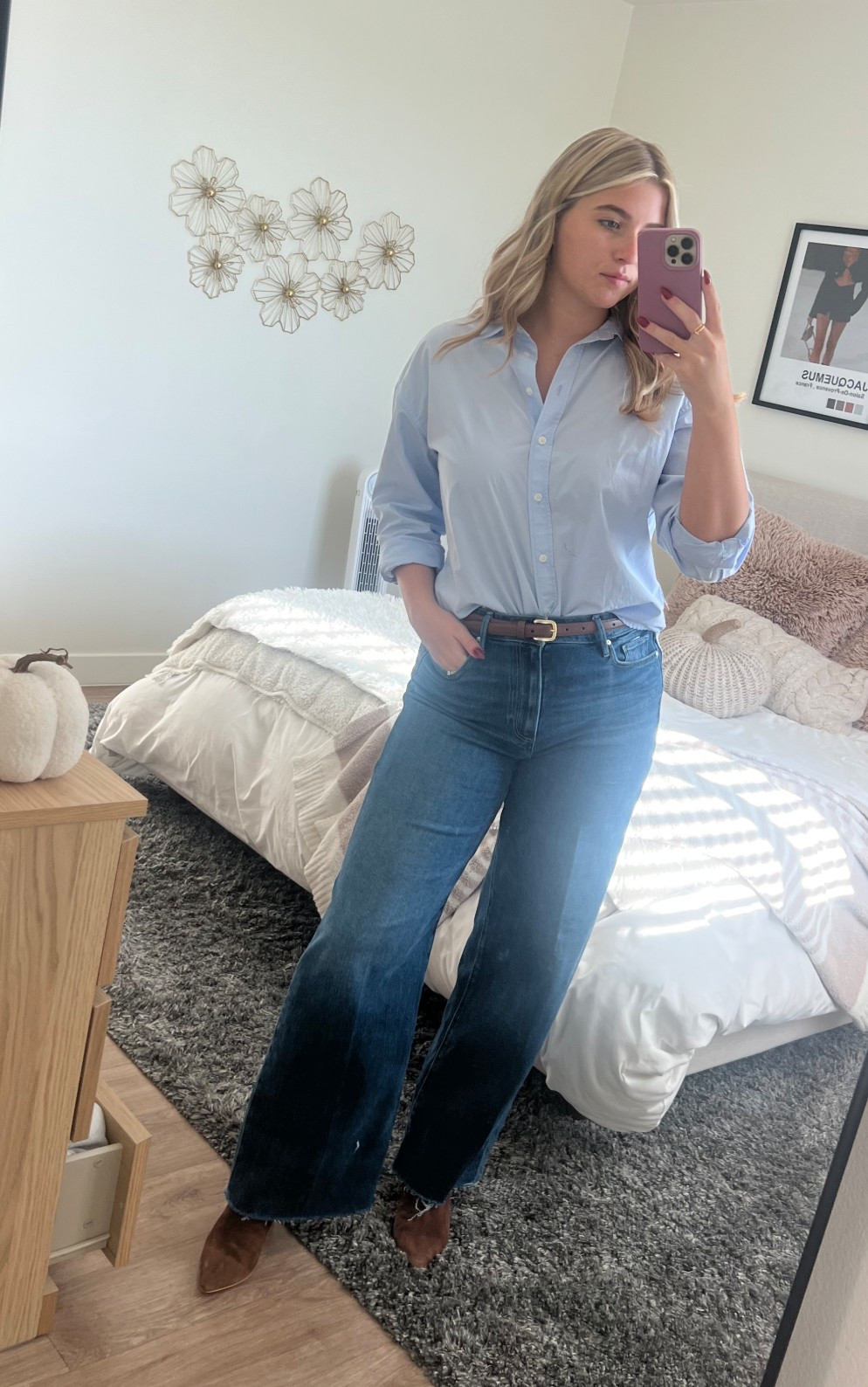 Embracing the fall browns and blues 

#LTKSeasonal