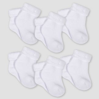 Gerber Baby 6pk Socks - White | Target