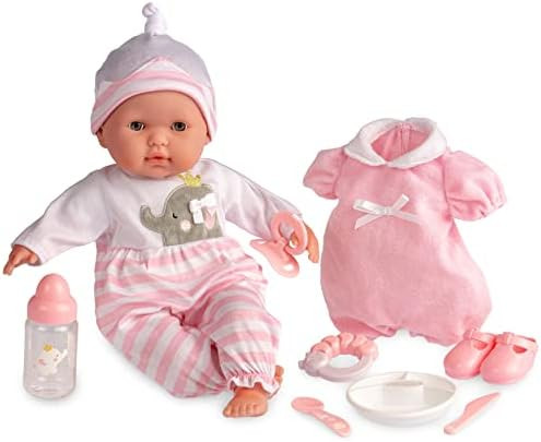 15" Realistic Soft Body Baby Doll with Open/Close Eyes | JC Toys - Berenguer Boutique | 10 Piece ... | Amazon (US)
